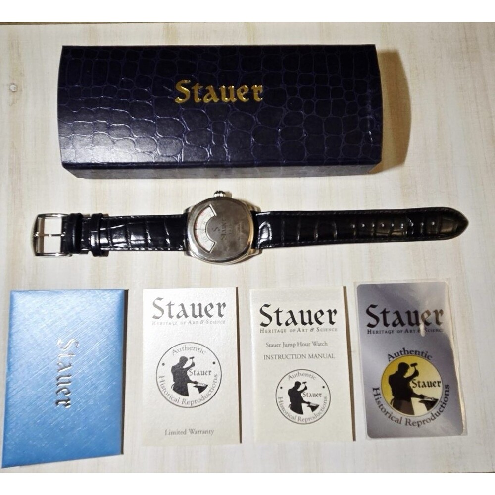 Stauer 1930 Dashtronic Automatic 21 Jewel Jump Hour Watch W/ Box